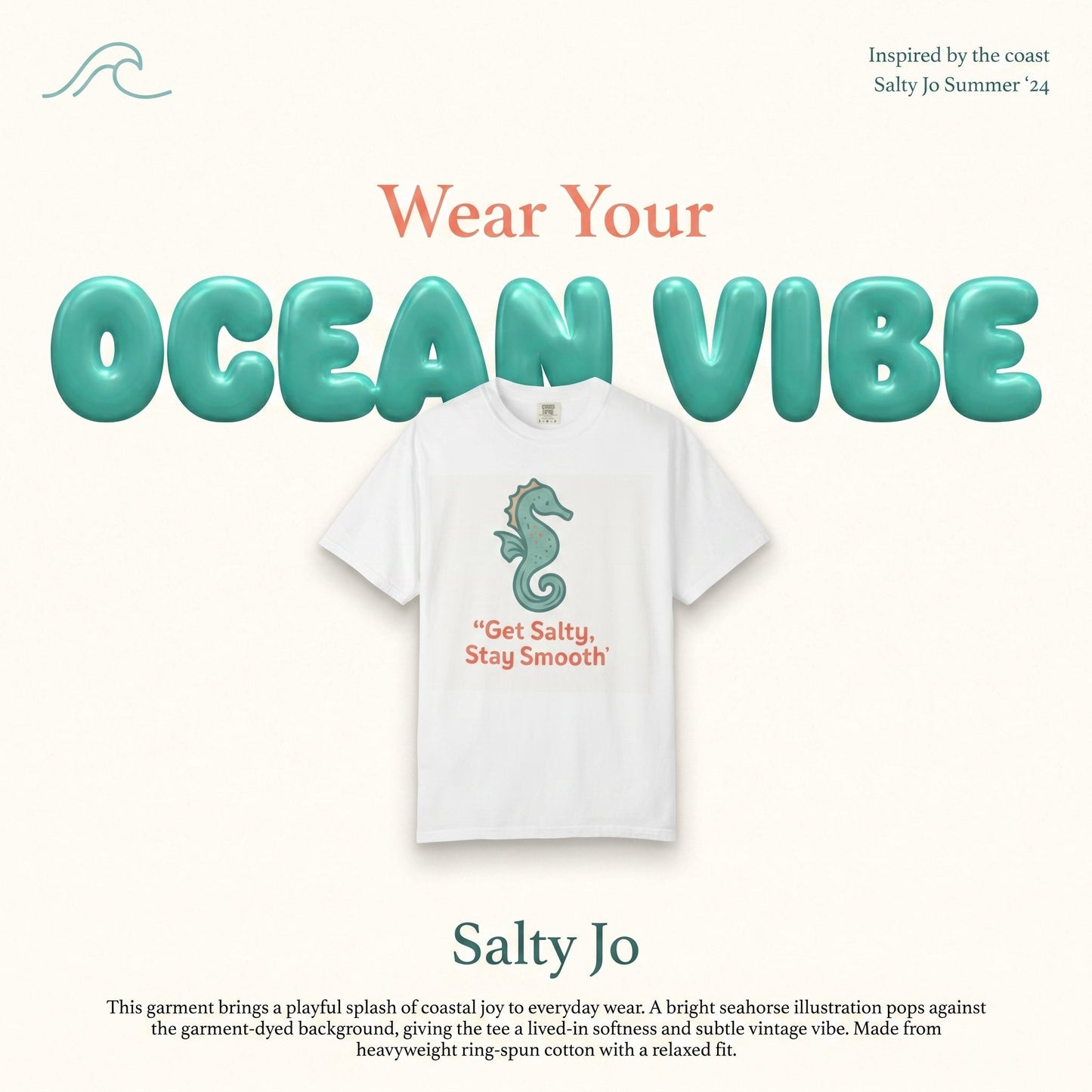 Seahorse Fun Graphic T-Shirt — Catchy Beachy Ocean Vibe