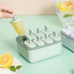 DIY Popsicle Mold Box with Handle and 8 Grids