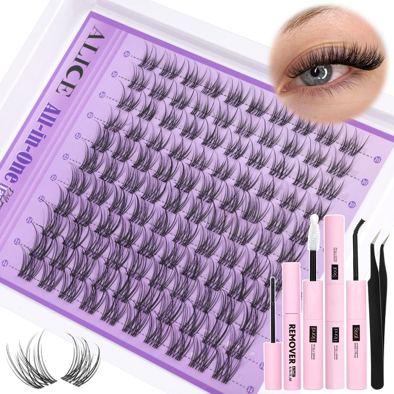 ALICE Natural Lash Extensions Cluster Kit – Wispy C Curl 10-14mm