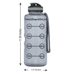 64oz Large Sports Water Bottle – BPA-Free Tritan, Hydration Tracker