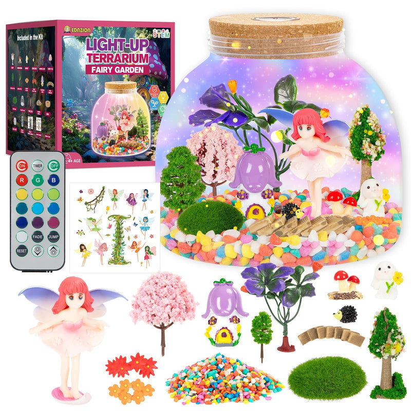 Fairy Light Up Terrarium Kit for Kids – Whimsical DIY Fairy Garden Set