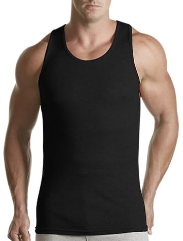 Harbor Bay by DXL Men's Big & Tall 3-Pack Athletic T-Shirts – Black