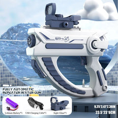 Space Water Gun Toy – Kids Outdoor Squirt Gun | USB Rechargeable | Blue & Pink