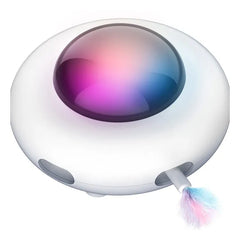 UFO Electric Cat Teaser Toy – Automatic Interactive Cat Wheel with Motion Sensor