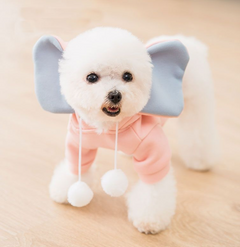 Pink Elephant Pet Dress – Soft Velvet Cat & Dog Costume | Sizes XS–XL