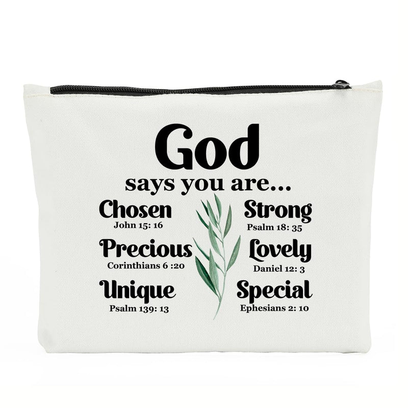 NBIAN Christian Gifts for Women Inspirational Gifts Scripture Gifts for Women Friends Valentines Gifts Birthday Gifts for Mom Makeup Pouch Travel Makeup Bag Purse Make Up Bag for Travelling