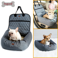 Multifunctional Pet Car Seat Bed with Thick Cushion
