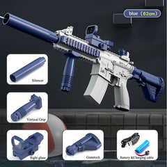 Space Water Gun Toy – Kids Outdoor Squirt Gun | USB Rechargeable | Blue & Pink