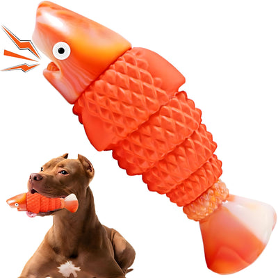 BoYoYo Indestructible Dog Chew Toy – Tough Rubber & Nylon, Squeaky, Beef-Scented for Large & Aggressive Chewers