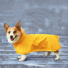 Full-Coverage Waterproof Dog Raincoat - Yellow