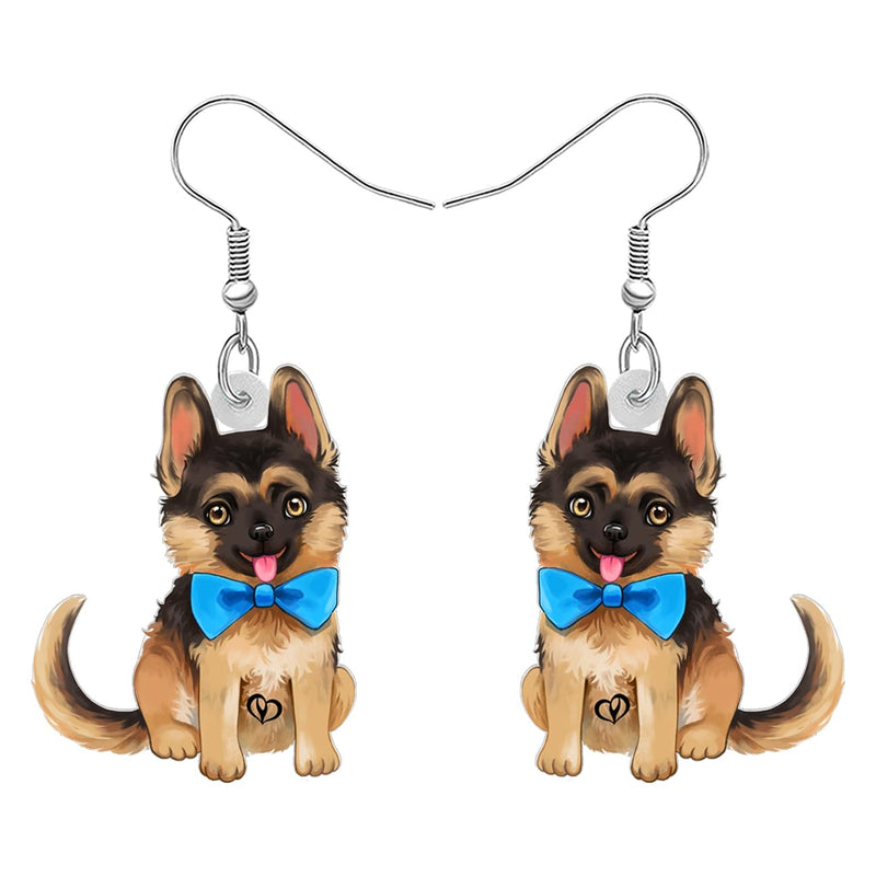 Cute Dog Breed Acrylic Dangle Earrings for Women – Hypoallergenic Novelty Pet Jewelry