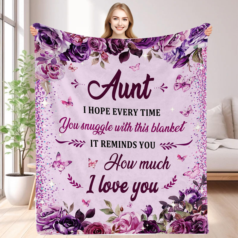 TUCVHOX Aunt Gifts - to My Best Aunt Gifts Blanket Aunt Birthday Gifts Gifts for Aunts Auntie Gift Ideas Best Aunt Ever Gifts Aunt Blankets from US 60