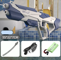 Space Water Gun Toy – Kids Outdoor Squirt Gun | USB Rechargeable | Blue & Pink