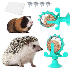360° Rotating Small Animal Treat Ball Toy – Suction Cup Feeder for Hedgehogs, Rats, Chinchillas & More