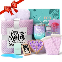 Gifts for Sister-Sister Birthday Gifts for Women-Valentines Day Gifts for Sister-Valentines Day Gifts for Her-Sister Gifts Sister in Law Gift-Relaxing Get Well Thank Holiday Inspirational Gift Basket