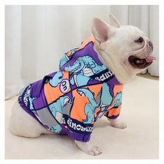 Hooded Dinosaur Dog Sweater - Plus Velvet Cotton