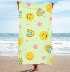 Double-Sided Ice Cream & Floral Print Beach Towel