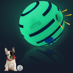 HYQ Glowing Squeaky Dog Ball – Glow-in-the-Dark, No Battery, 7 Sizes for Small to Large Dogs (3.15")