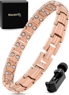 MagnetRX® Women's Magnetic Bracelet – Rose Gold Titanium with Sizing Tool