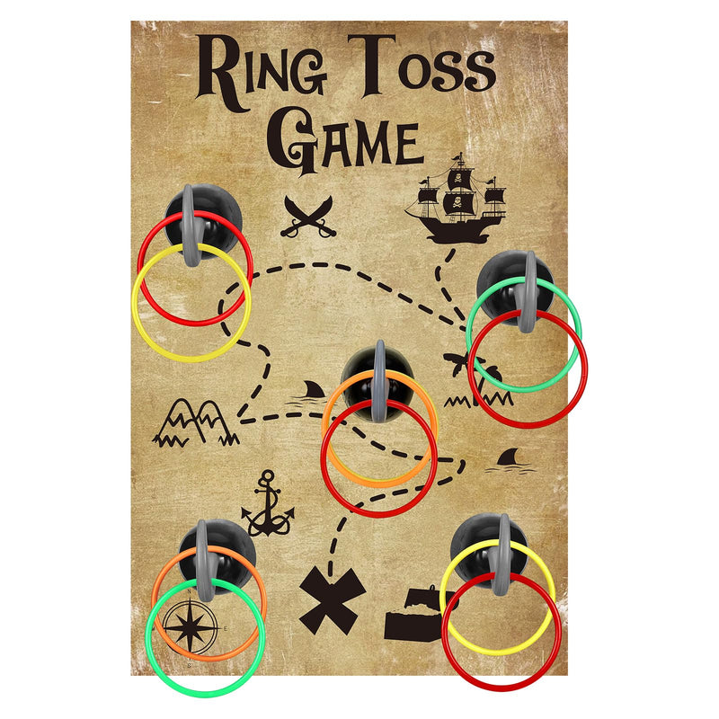 Libima Pirate Hook Ring Toss Game Set – 18 Pieces | Indoor & Outdoor Party Game for Kids & Adults