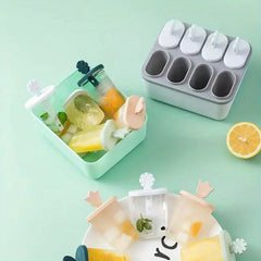 DIY Popsicle Mold Box with Handle and 8 Grids