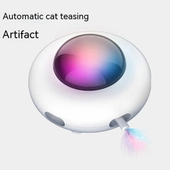 UFO Electric Cat Teaser Toy – Automatic Interactive Cat Wheel with Motion Sensor