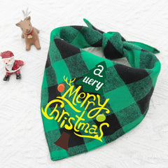 Double-Layer Cotton Pet Bandana Scarf - Reversible