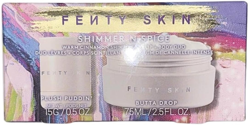 Fenty Skin Shimmer'N'Spice Lip & Body Duo – Warm Cinnamon with Gold Shimmer