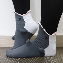 Funny Animal Cartoon Socks – Cotton, Sweat-Absorbing | 5 Designs (Shark, Dragon, Fish & More)
