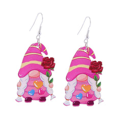 WCRAZYE Fashion Cute Acrylic Love Heart Dangle Drop Earrings for Women Red Heart Statement Dangle Earrings Colorful Kawaii Heart Weird Y2K Earrings Valentine Gift Jewelry (B)