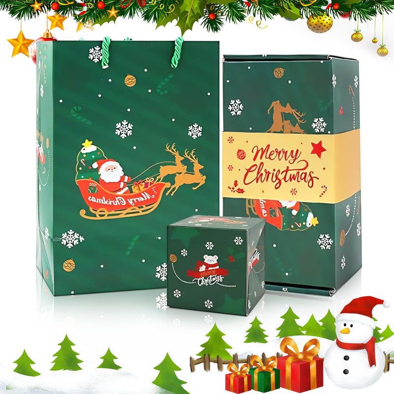 12pcs Surprise Box Gift Box 2024 Christmas Surprise Box Gift Box Explosion for Money Pop Up Money Gift Box for Cash Gift Christmas Surprise Gift Box Set (Green)