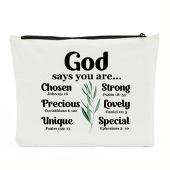NBIAN Christian Gifts for Women Inspirational Gifts Scripture Gifts for Women Friends Valentines Gifts Birthday Gifts for Mom Makeup Pouch Travel Makeup Bag Purse Make Up Bag for Travelling