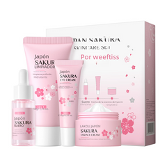 Japanese Sakura Skincare Set – 4-Piece Hydrating Collection
