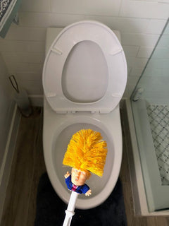 Trump Toilet Brush – Funny Novelty Gag Gift for Bathroom Humor Lovers