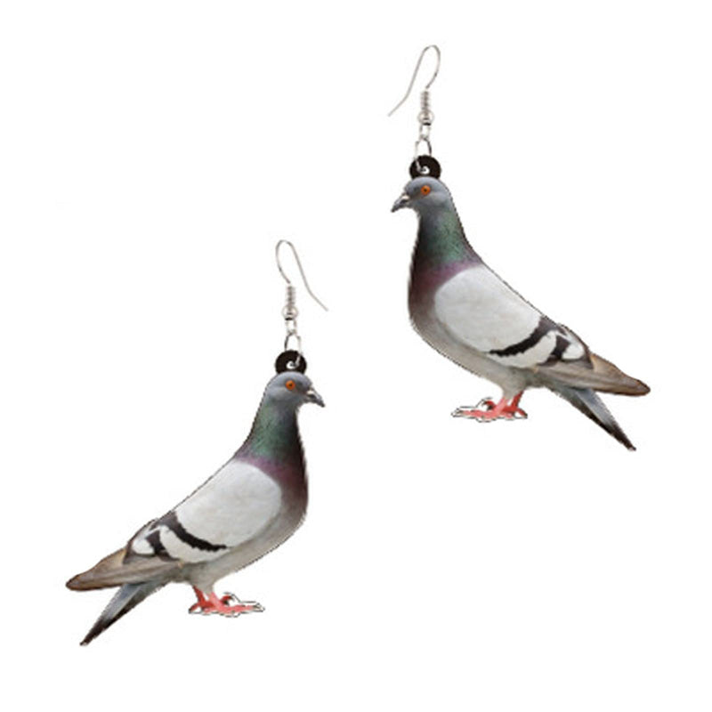 Colorful Acrylic Bird Dangle Earrings for Women – Novelty Animal Drop Earrings