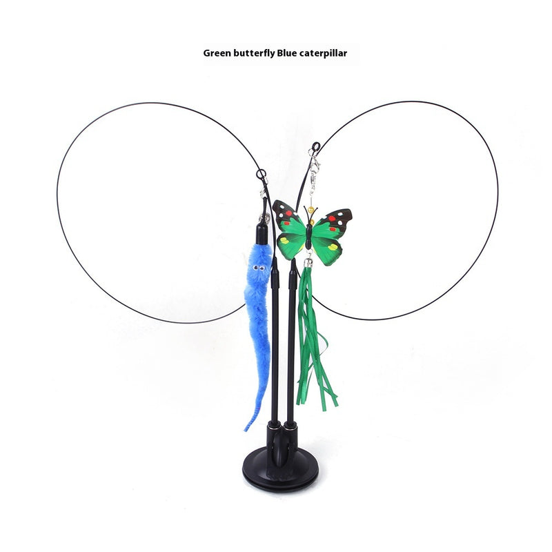 Interactive Cat Teaser Toy with Suction Cup Base | Stimulating Play & Exercise