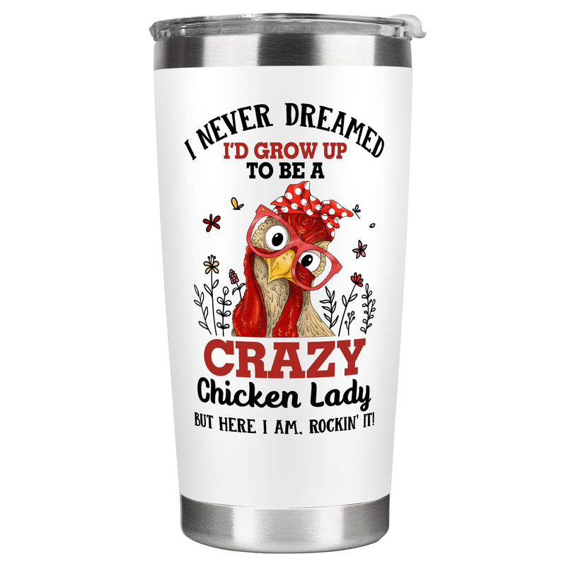 Chicken Gifts - Chicken Gifts for Women - Chicken Themed Gifts - Chicken Christmas Gifts - Chicken Lover Gifts Chicken Lady Gifts Chicken Mom Gifts Chicken Farmer Gifts for Women - 20 Oz Tumbler