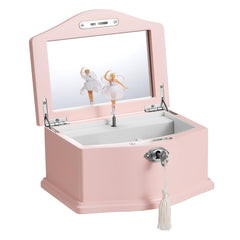 Pink Ballerina Musical Jewelry Box with Mirror & Lock – Girls Jewelry Storage Chest