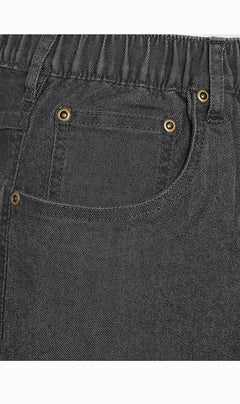 Men's Pull-On Stretch Denim and Twill Shorts — Elastic Waist No Zipper