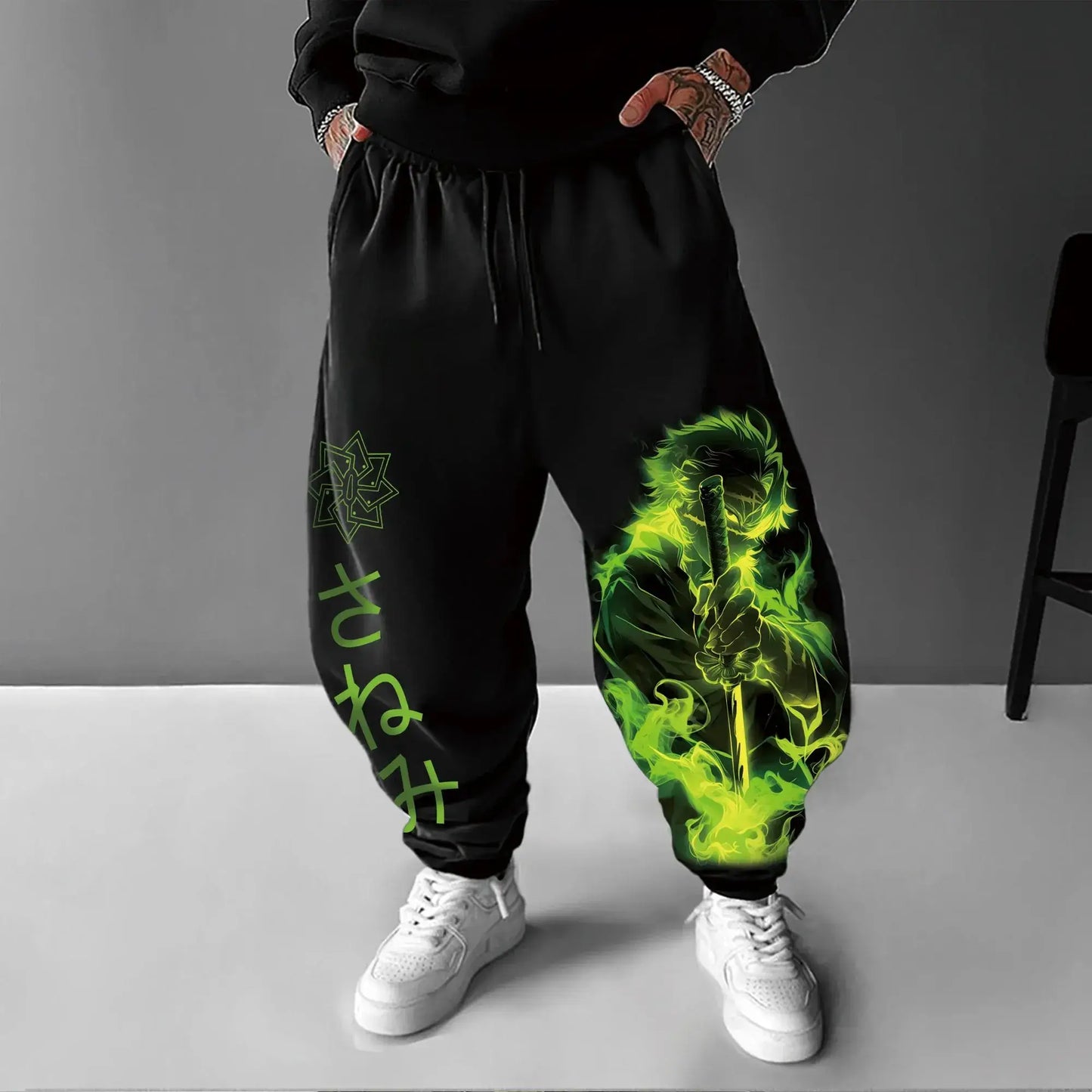 Demon Slayer Anime Men Sweatpants Y2K Streetwear