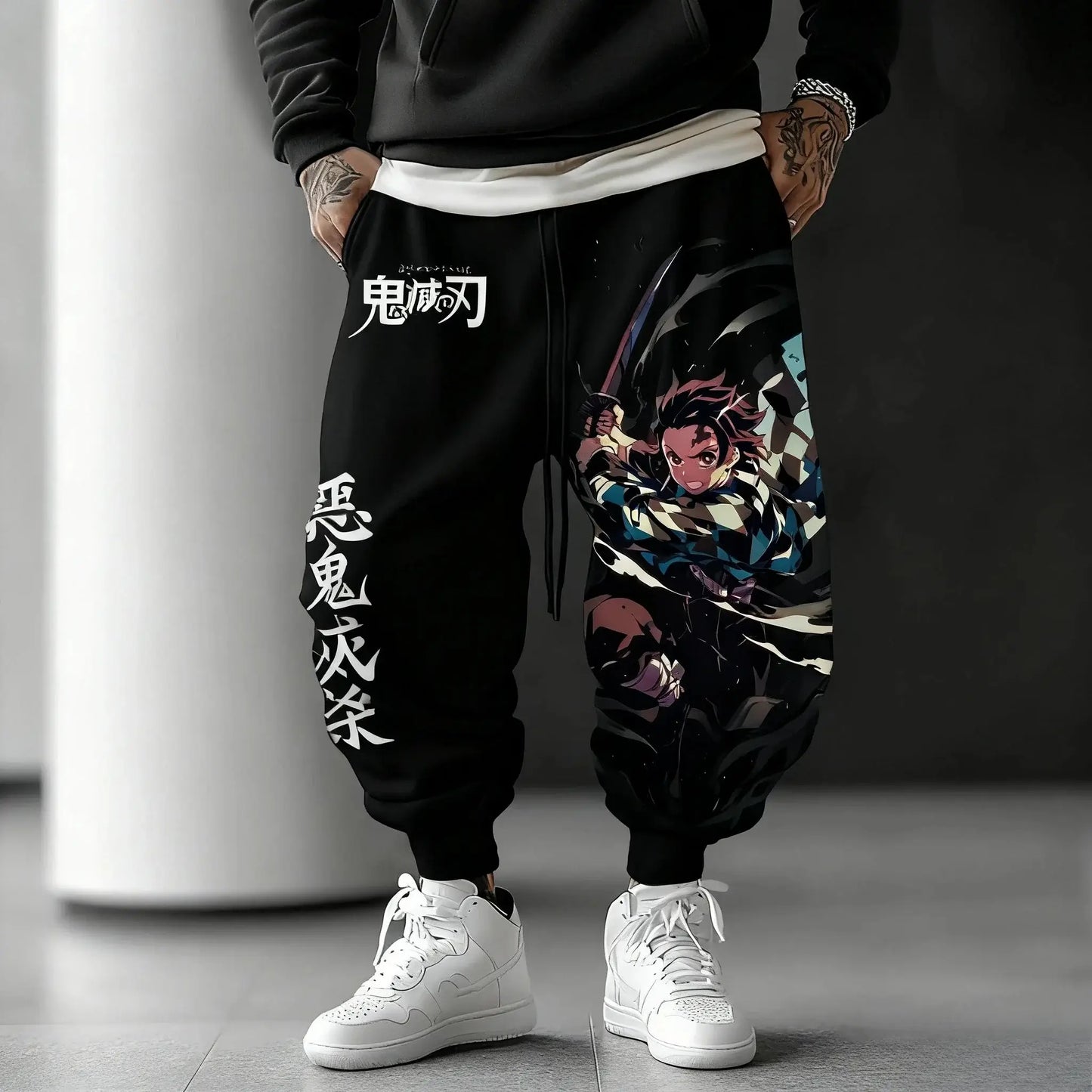 Demon Slayer Anime Men Sweatpants Y2K Streetwear