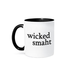 Wicked Smaht Funny Coffee Mug – Two-Tone Black, 15oz