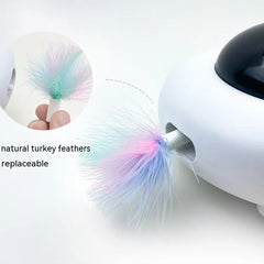 UFO Electric Cat Teaser Toy – Automatic Interactive Cat Wheel with Motion Sensor