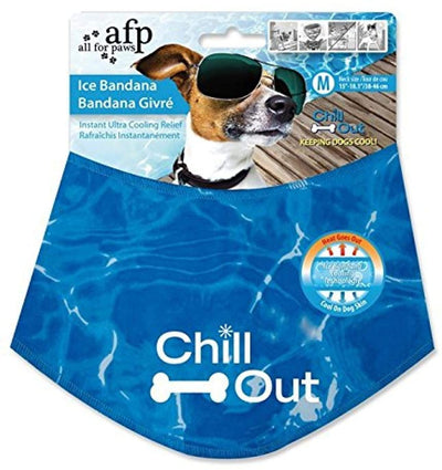 ALL FOR PAWS Dog Cooling Bandana – Ice Neck Wrap for Dogs & Cats | 4 Sizes, Summer Heat Relief