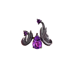 Night Elf Magic Ring with Purple Gemstone