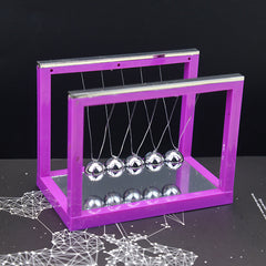 Colorful Newton's Cradle with Mirror - Creative Stress Reliever