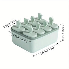 DIY Popsicle Mold Box with Handle and 8 Grids