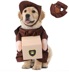Funny Pet Courier Outfit – Dog & Cat Standing Costume | Sizes S–XL
