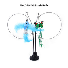 Interactive Cat Teaser Toy with Suction Cup Base | Stimulating Play & Exercise