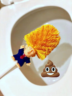 Trump Toilet Brush – Funny Novelty Gag Gift for Bathroom Humor Lovers